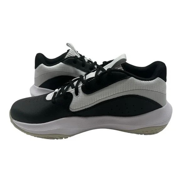Under Armour Lockdown 7 Basketball Shoes Men's Size 12‎ Black White Sneakers